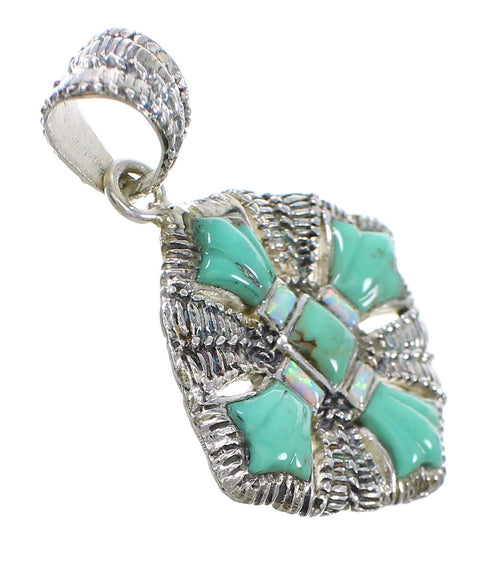 Opal Turquoise Silver Pendant YX75565